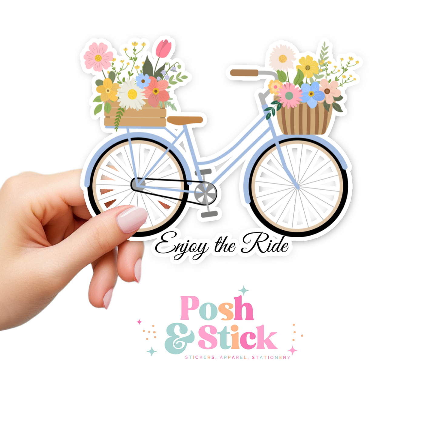 Enjoy The Ride | Glow With Gratitude Clear Vinyl Stickers | Unique Gifts For Family Friends