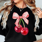 Cute Cherry Bow Sweatshirt | Groovy Vibes Collection | Unique Gifts for Family and Friends