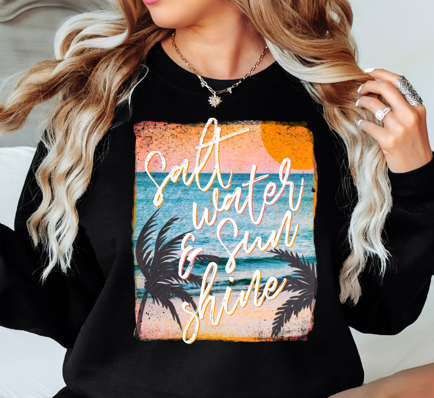 Saltwater and Sunshine Sweatshirt | Beach Breeze Collection | Unique Gifts for Family Friends