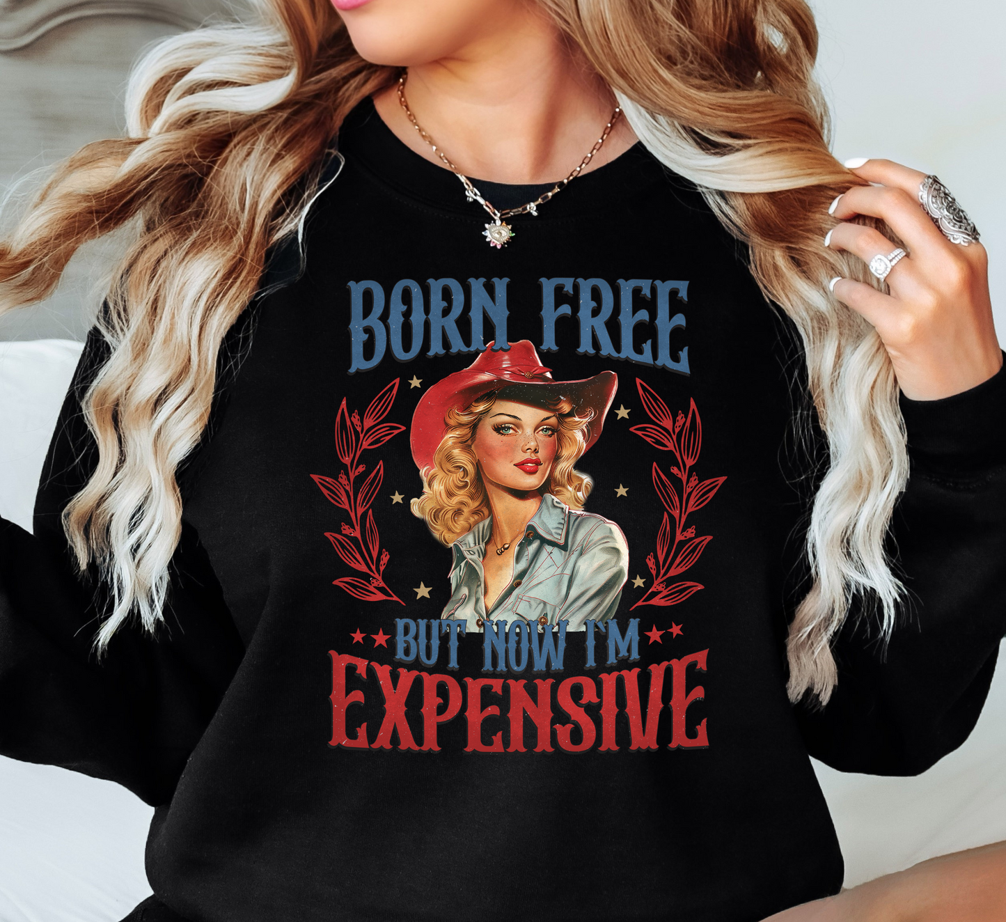 Born Free Expensive Sweatshirt | Stars and Stripes Collection | Unique Gifts for Family and Friends