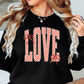 Retro Checkered Love Sweatshirt | XoXo Love Collection | Unique Gifts for Family Friends