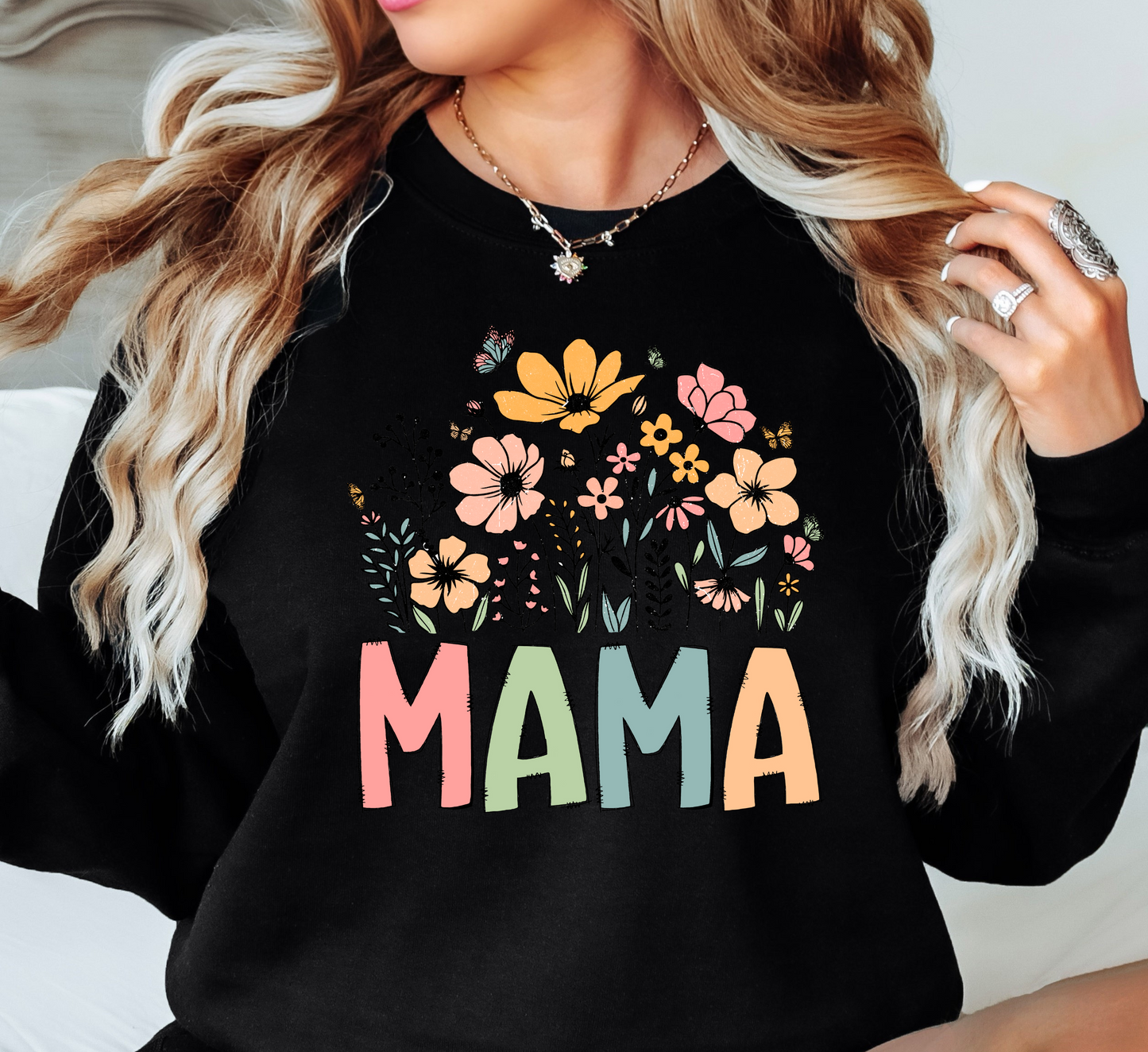 Mama Wildflowers Sweatshirt | Mama Mode Activated Collection | Unique Gifts for Family Friends