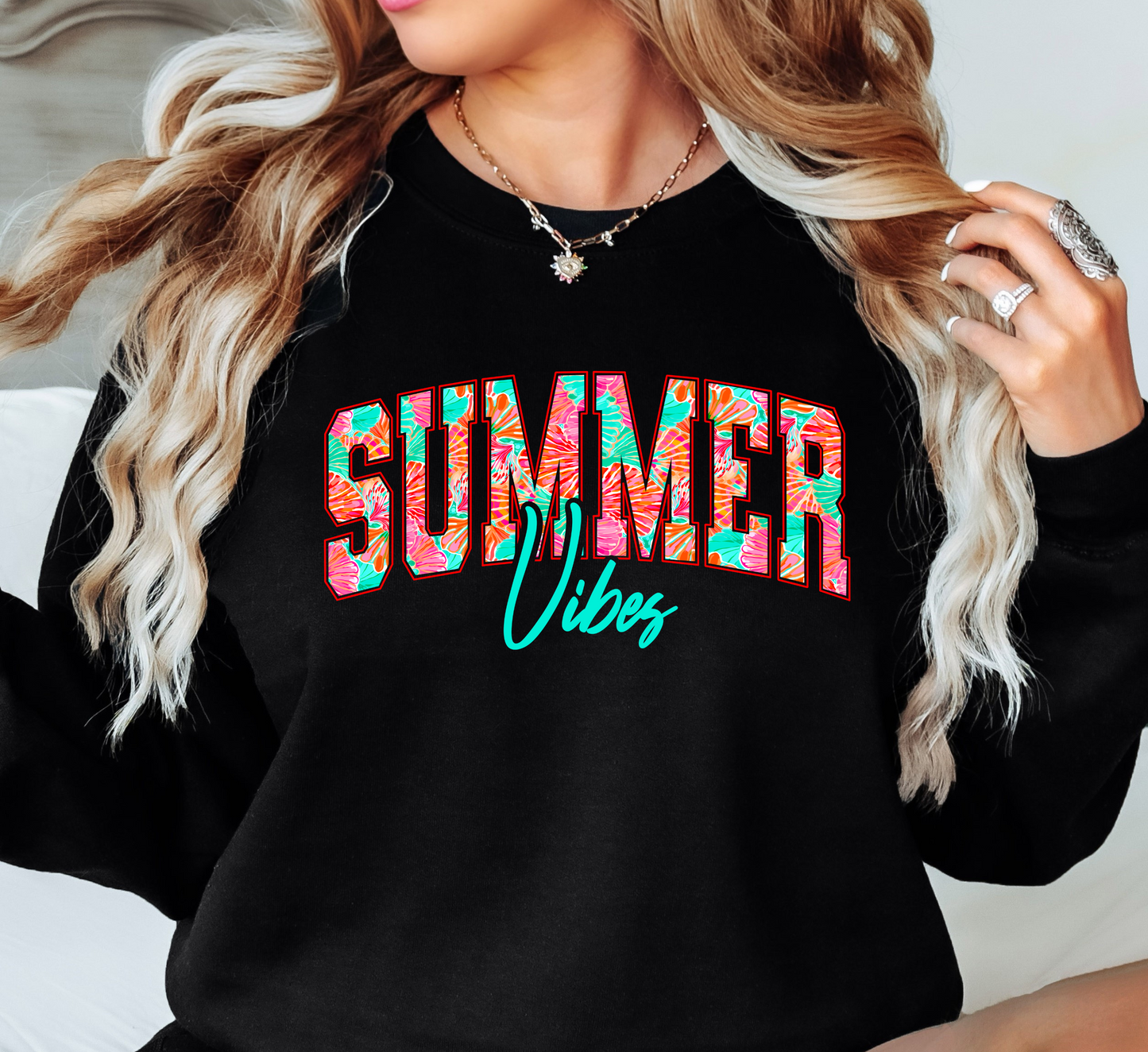 Tropical Summer Vibes Sweatshirt | Beach Breeze Collection | Unique Gifts for Family Friends