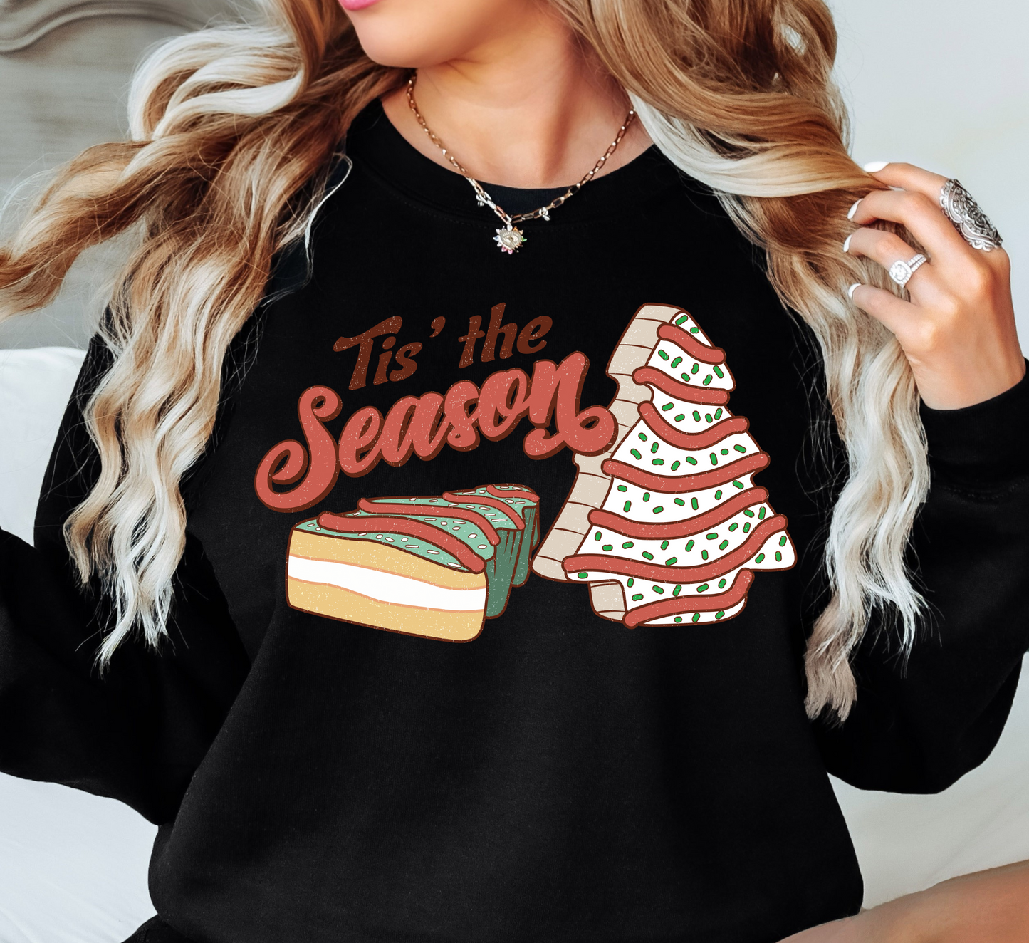 Tis The Season Cake Sweatshirt | Tis The Season Collection | Unique Gifts for Family Friends