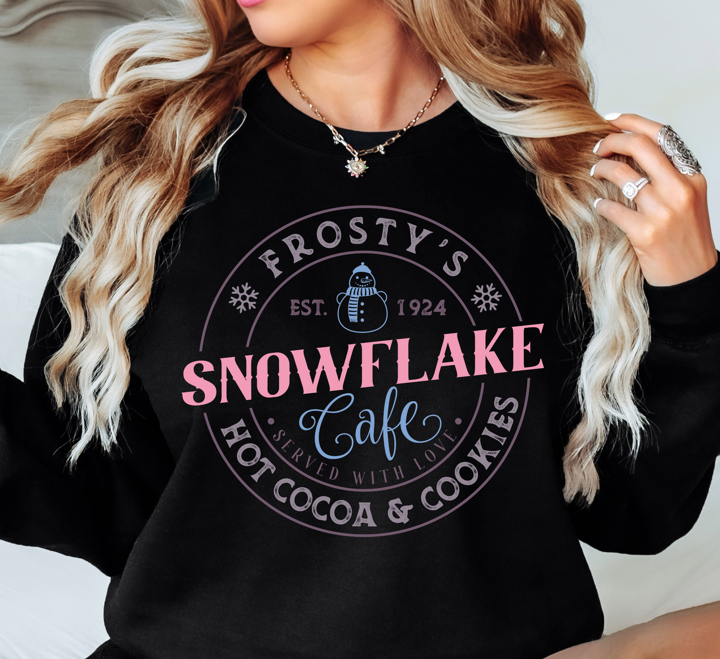 Frosty's Snowflake Cafe Sweatshirt | Frosty Chic Collection | Unique Gifts for Family Friends