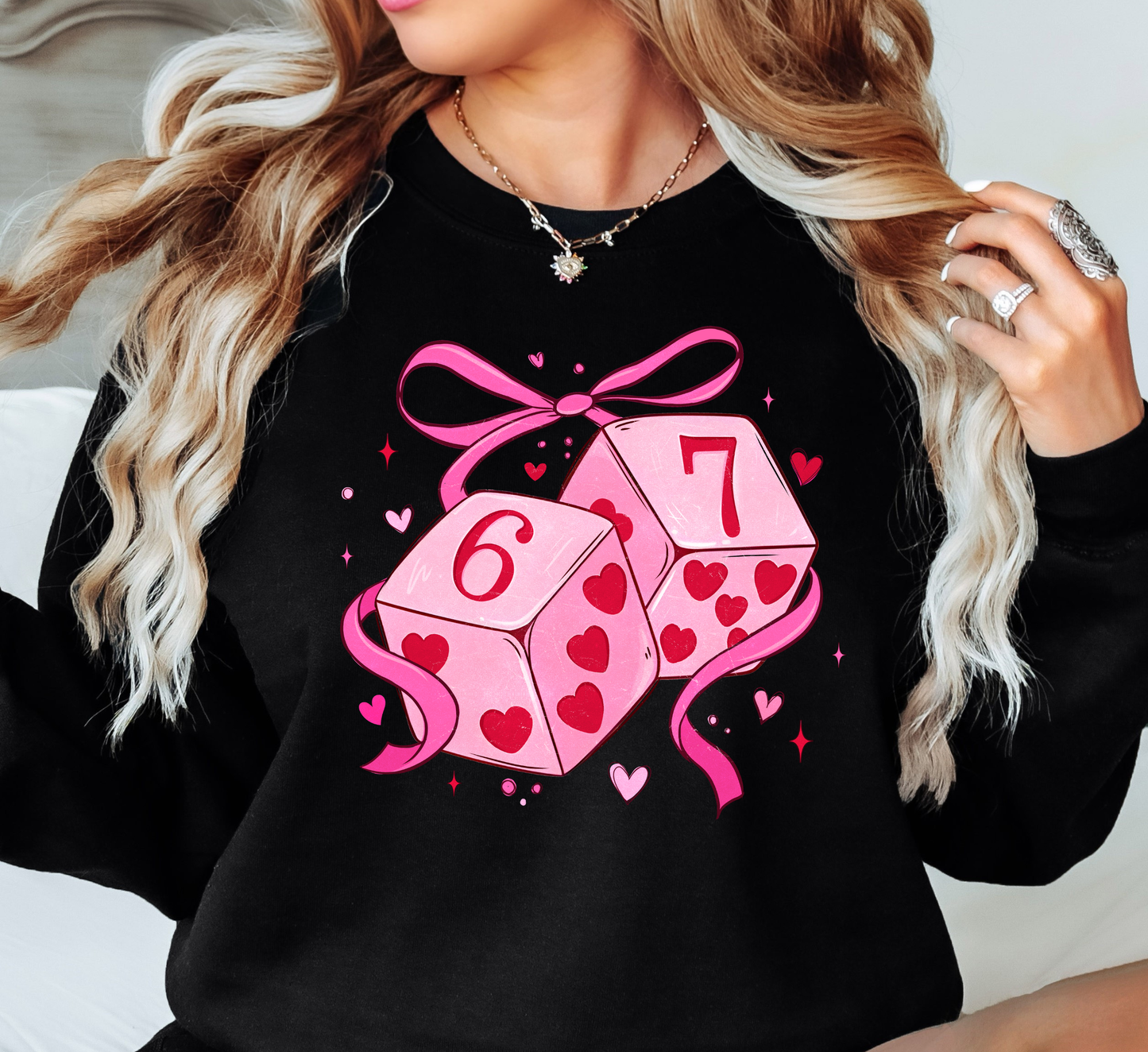 Preppy Six Seven Dice Sweatshirt | XoXo Love Collection | Unique Gifts for Family Friends
