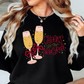 Champagne Cheers To New Year Sweatshirt | New Year Magic Collection | Unique Gifts for Family Friends