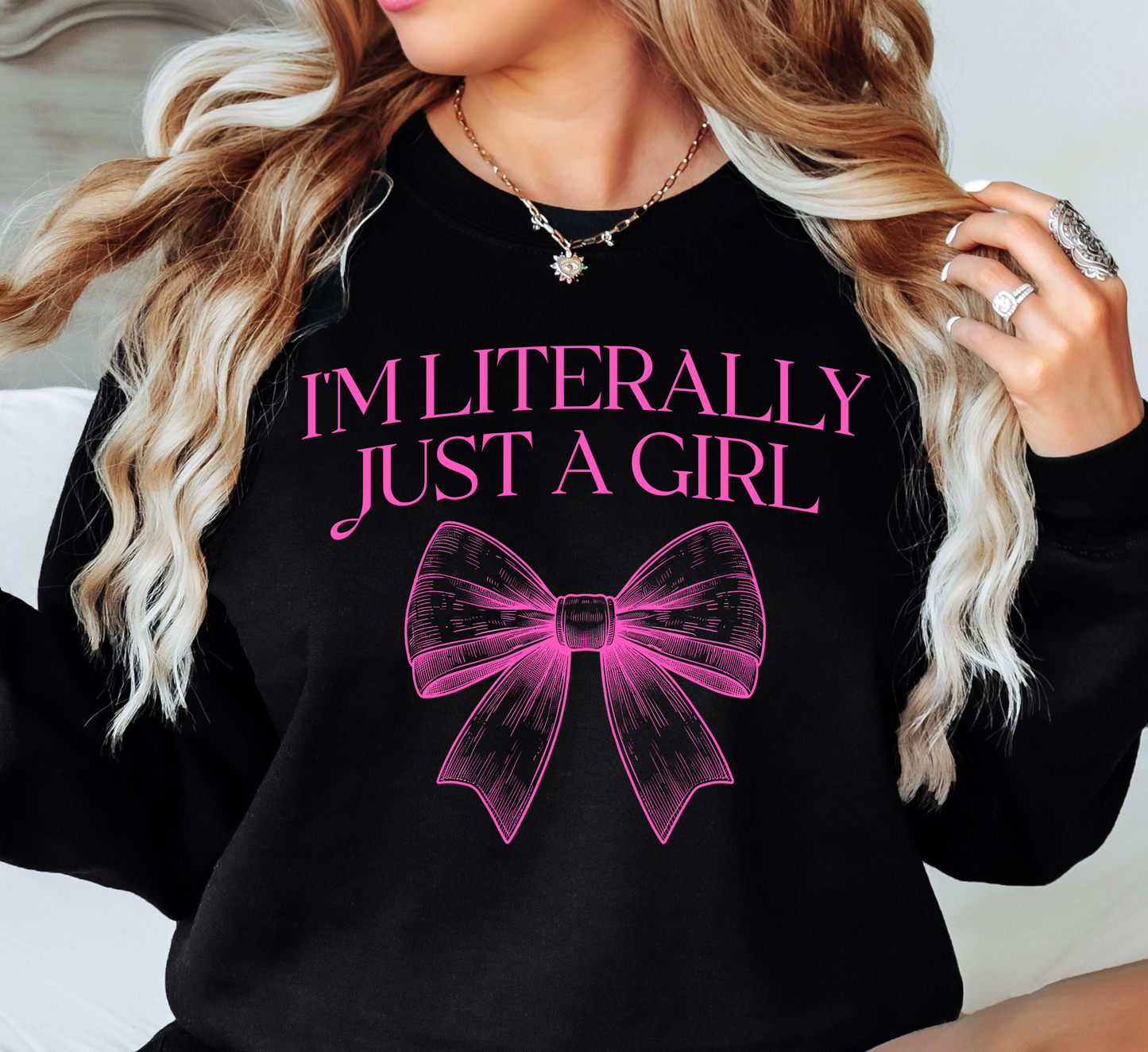 I'm Literally Just A Girl Sweatshirt | Groovy Vibes Collection | Unique Gifts for Family and Friends