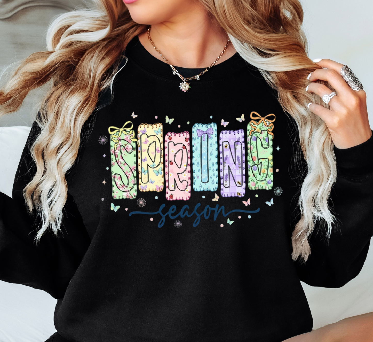 Preppy Spring Season Sweatshirt | Spring Fling Collection | Unique Gifts for Family Friends