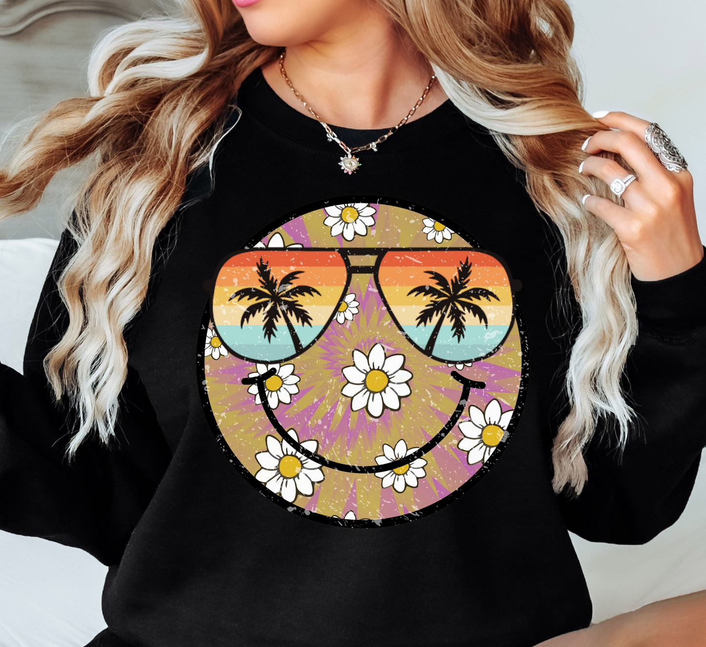 Spring Boom Smiley Sweatshirt | Spring Fling Collection | Unique Gifts for Family Friends