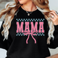 Checkered Mama Bow Sweatshirt | Mama Mode Activated Collection | Unique Gifts for Family Friends