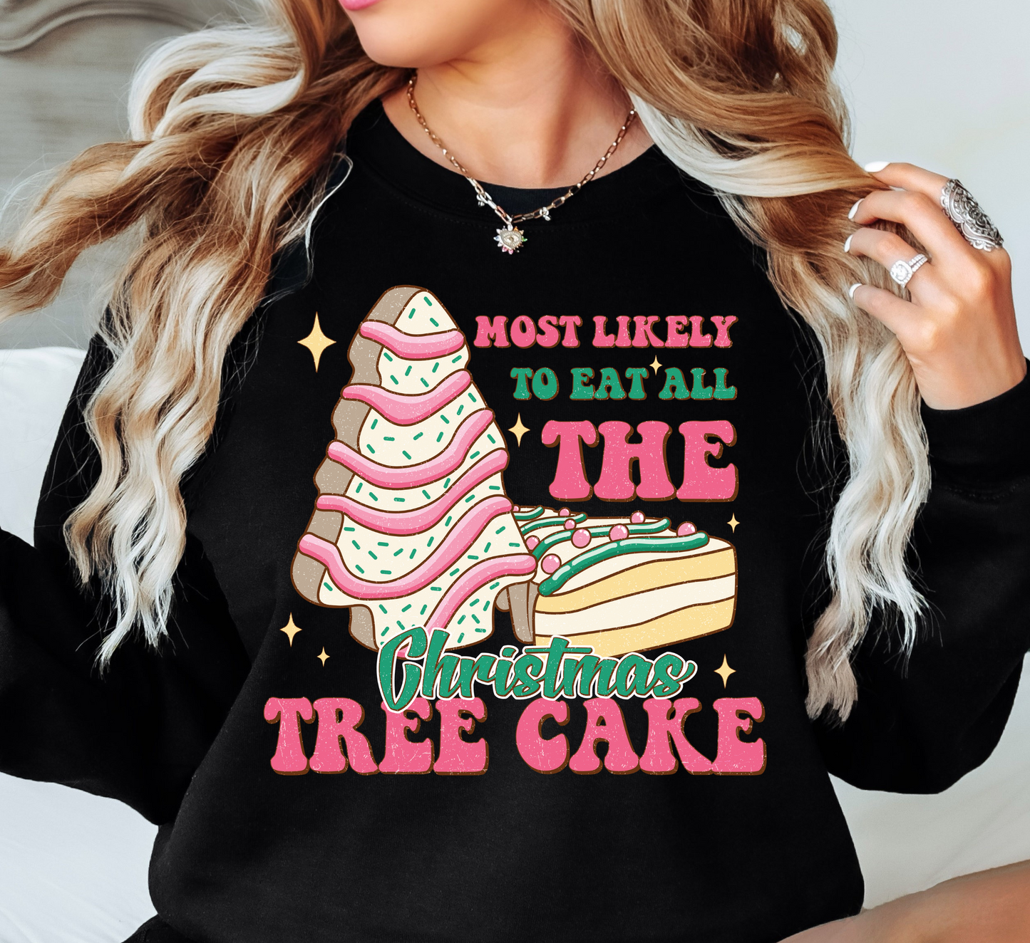 Christmas Tree Cake Sweatshirt | Tis The Season Collection | Unique Gifts for Family Friends