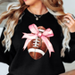 Coquette Football Bow Sweatshirt | Groovy Vibes Collection | Unique Gifts for Family and Friends