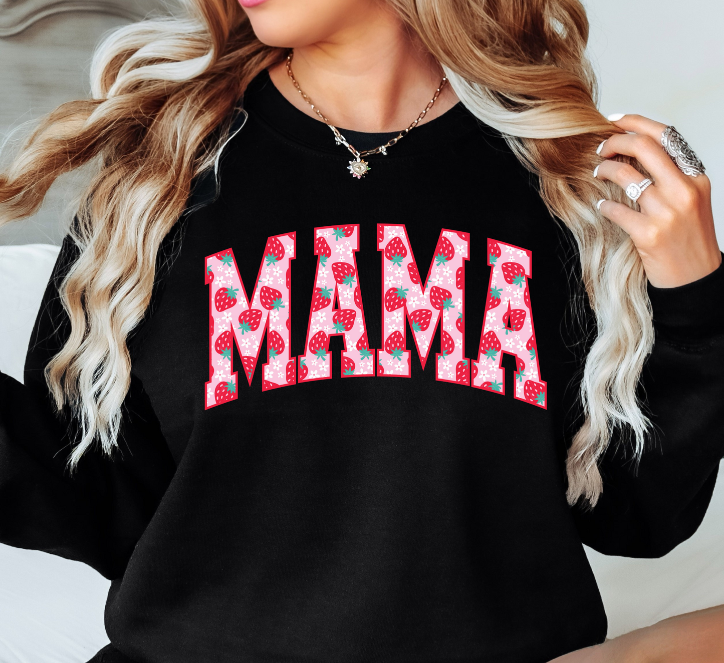 Strawberry Mama Sweatshirt | Mama Mode Activated Collection | Unique Gifts for Family Friends