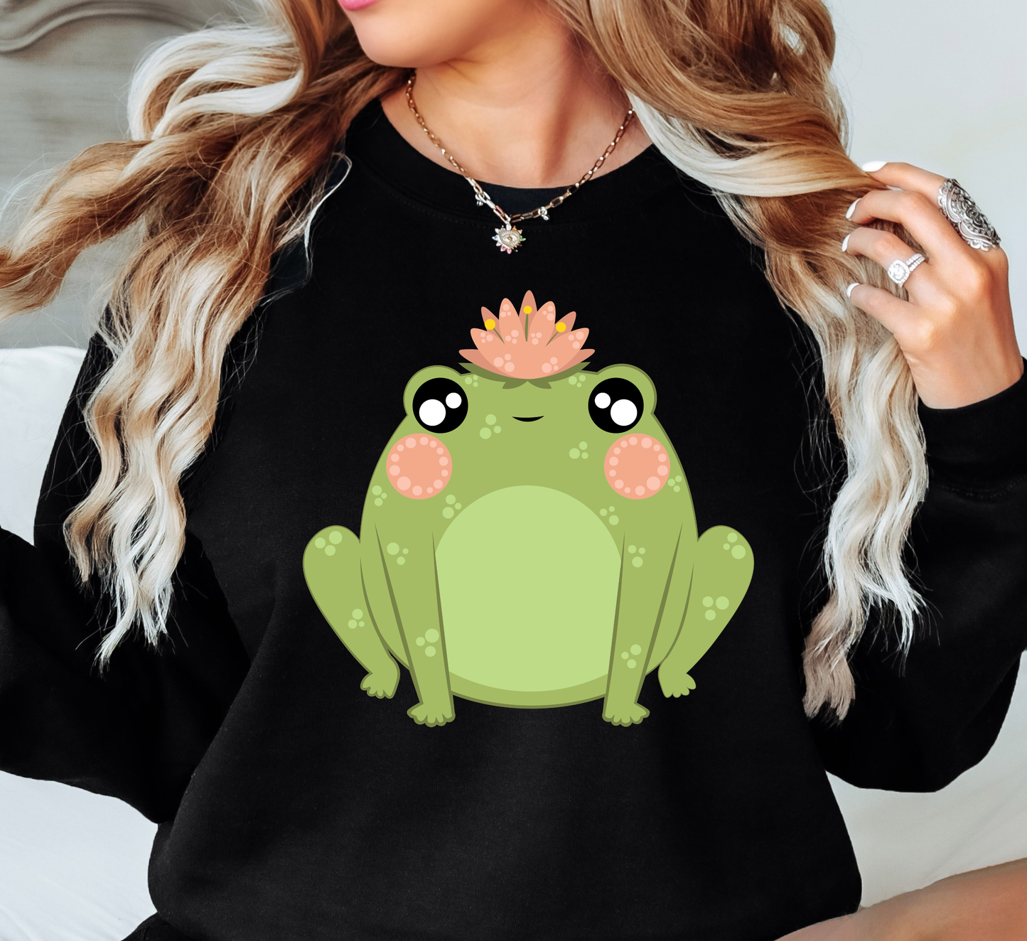 Spring Frog Sweatshirt | Spring Fling Collection | Unique Gifts for Family Friends