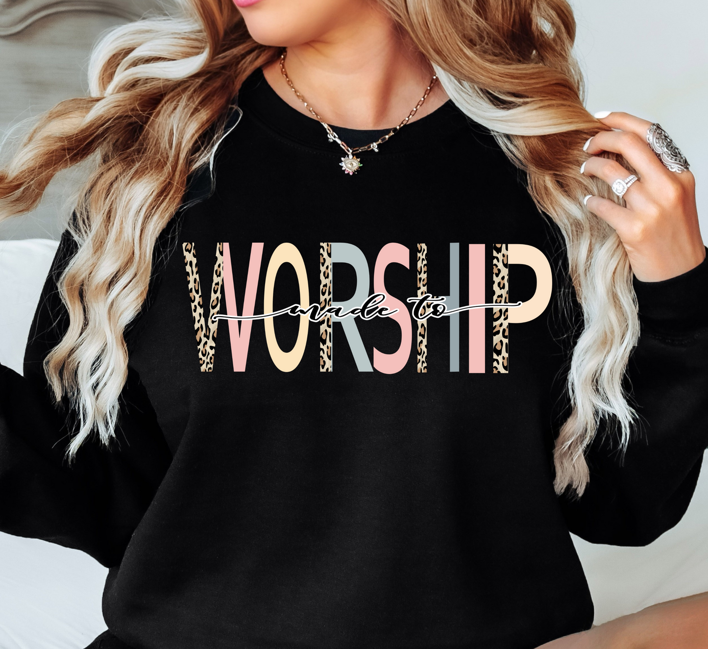 Made To Worship Sweatshirt | Walk By Faith Collection | Unique Gifts for Family and Friends