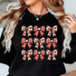 Coquette Bows Red Tan Sweatshirt | XoXo Love Collection | Unique Gifts for Family Friends