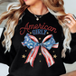 American Girly Sweatshirt | Stars and Stripes Collection | Unique Gifts for Family