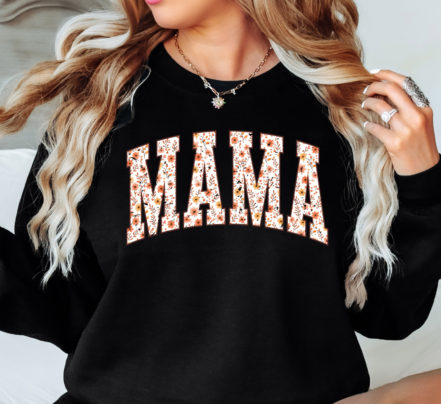 Floral Fall Mama Sweatshirt | Mama Mode Activated Collection | Unique Gifts for Family Friends