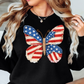USA Butterfly Sweatshirt | Stars and Stripes Collection | Unique Gifts for Family and Friends