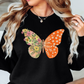 Two Tone Floral Butterfly Sweatshirt | Spring Fling Collection | Unique Gifts for Family Friends
