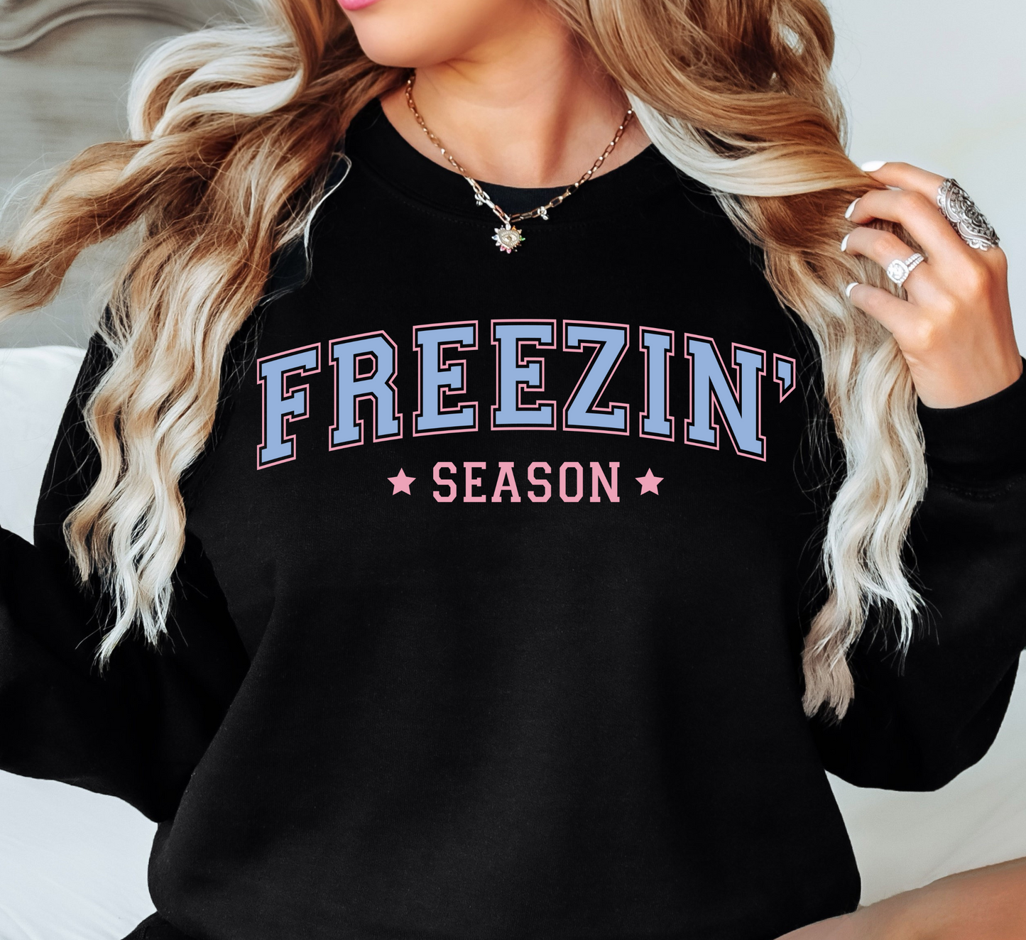 Freezin' Season Sweatshirt | Frosty Chic Collection | Unique Gifts for Family Friends