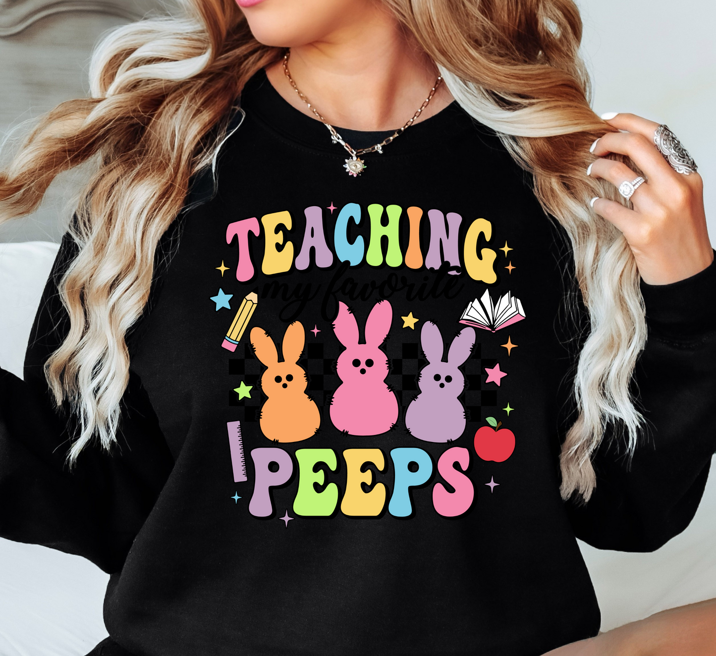 Teaching My Peeps Sweatshirt | Hoppin' Into Spring Collection | Unique Gifts for Family Friends