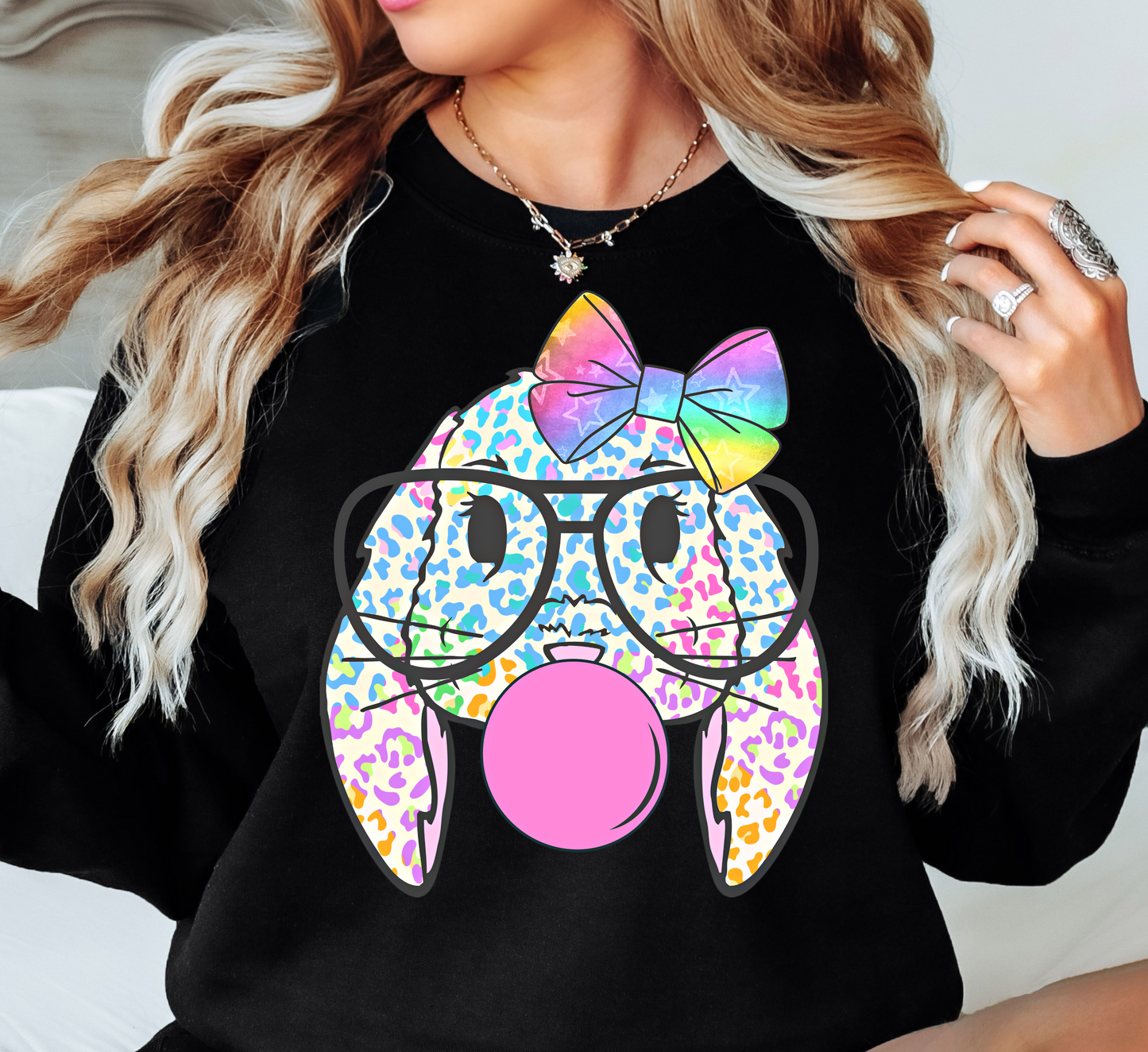 Nerdy Bunny Sweatshirt | Hoppin' Into Spring Collection | Unique Gifts for Family Friends