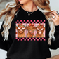 Retro Highland Cow Hearts Sweatshirt | XoXo Love Collection | Unique Gifts for Family Friends