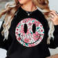 Floral Spring Smiley Face Sweatshirt | Spring Fling Collection | Unique Gifts for Family Friends