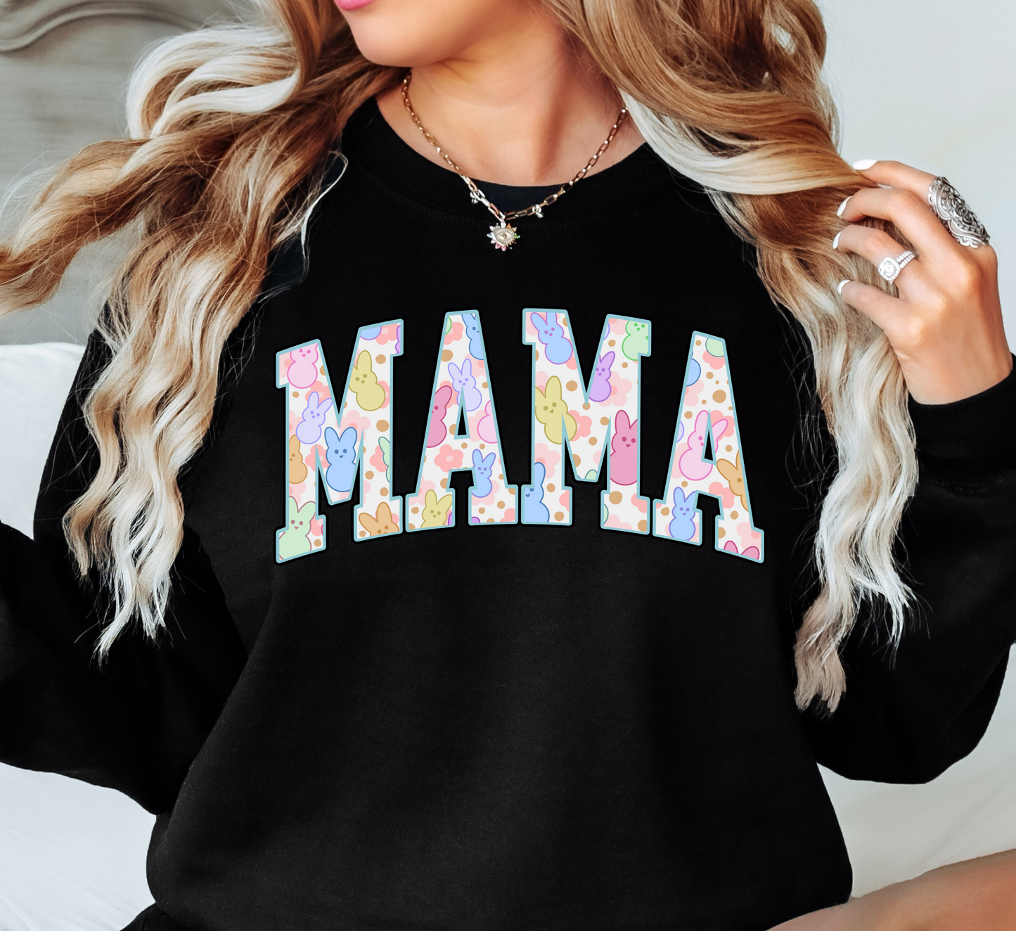 Retro Easter Mama Sweatshirt | Mama Mode Activated Collection | Unique Gifts for Family Friends