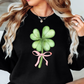 Bow and Shamrock Sweatshirt | Feeling Lucky Collection | Unique Gifts for Family Friends