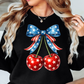 Cherry Cute Bow Sweatshirt | Stars and Stripes Collection | Unique Gifts for Family and Friends