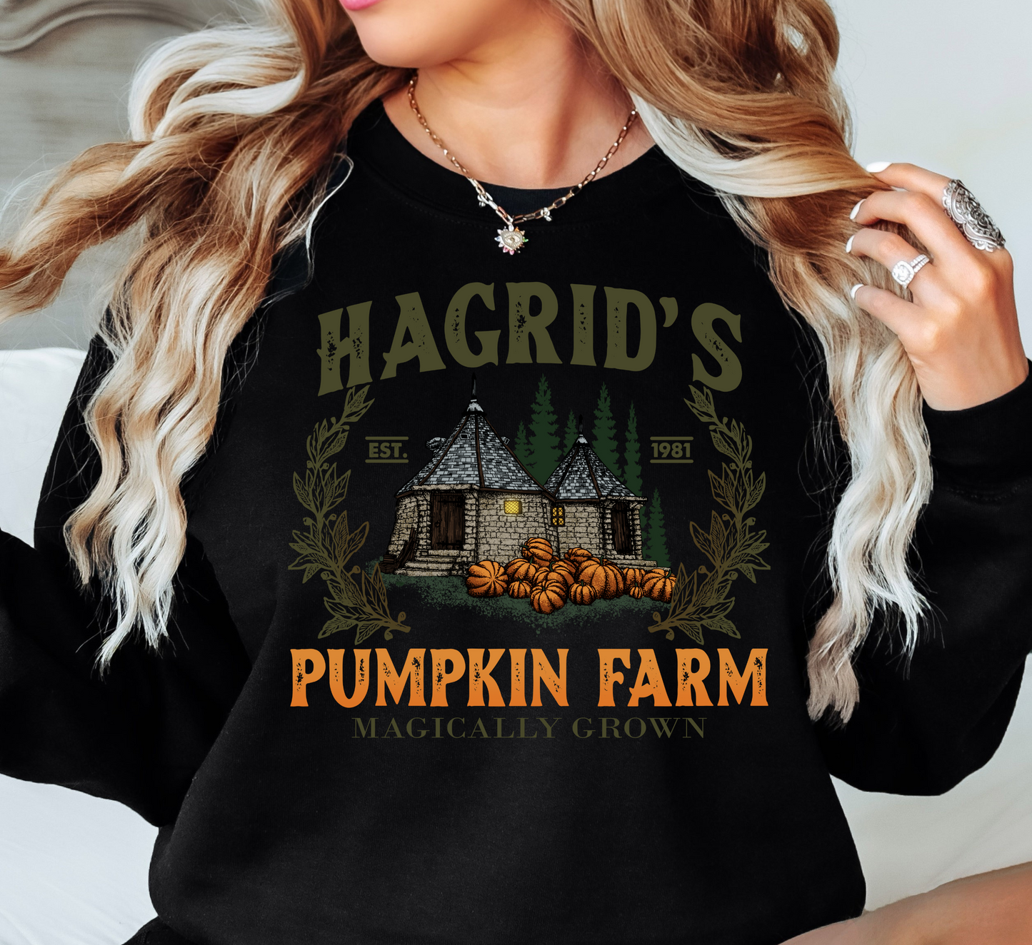 Hagrid's Pumpkin Farm Sweatshirt | Boo-tiful Vibes Collection | Unique Gifts for Family Friends