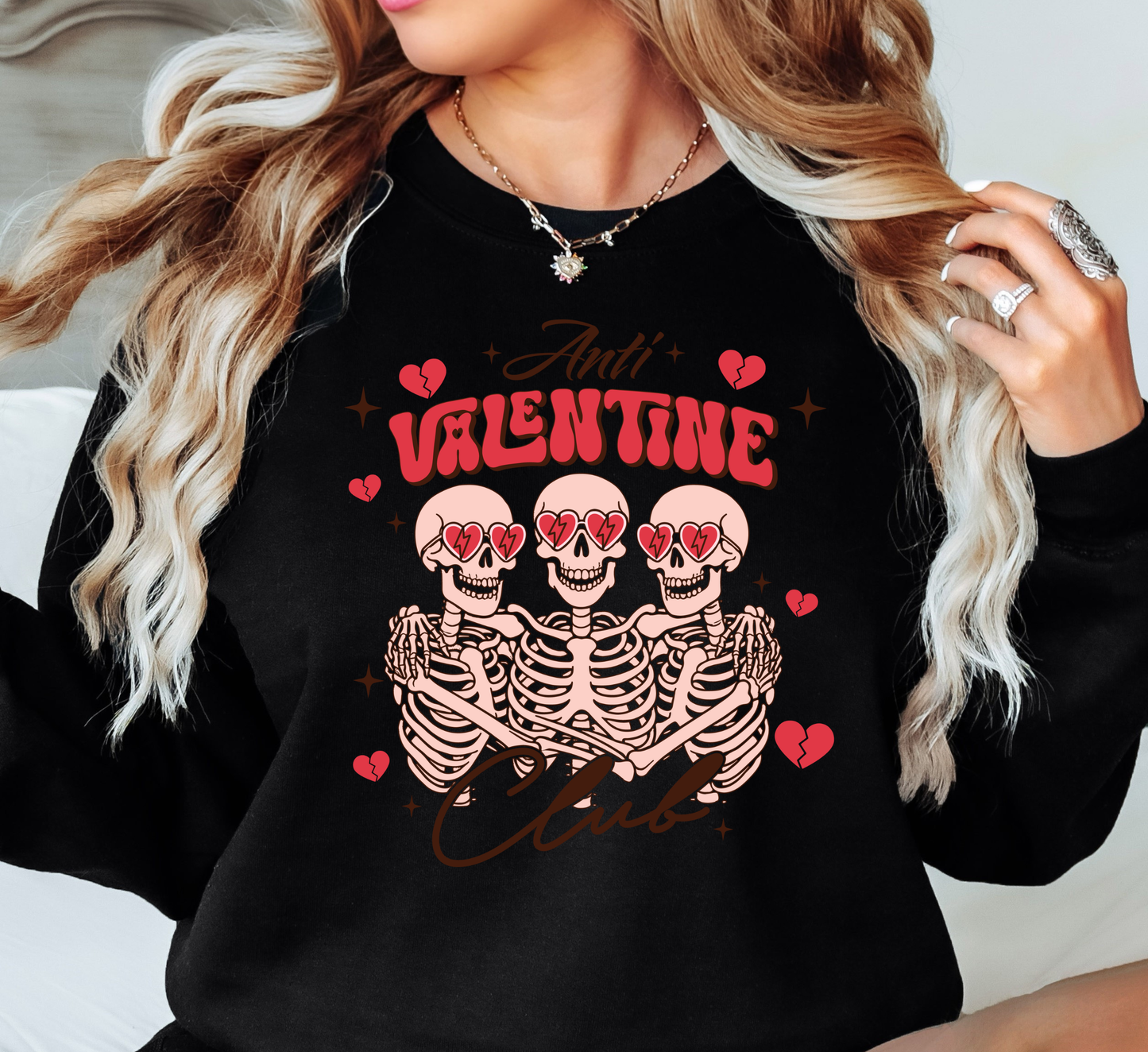 Anti Valentine Club Sweatshirt | XoXo Love Collection | Unique Gifts for Family Friends