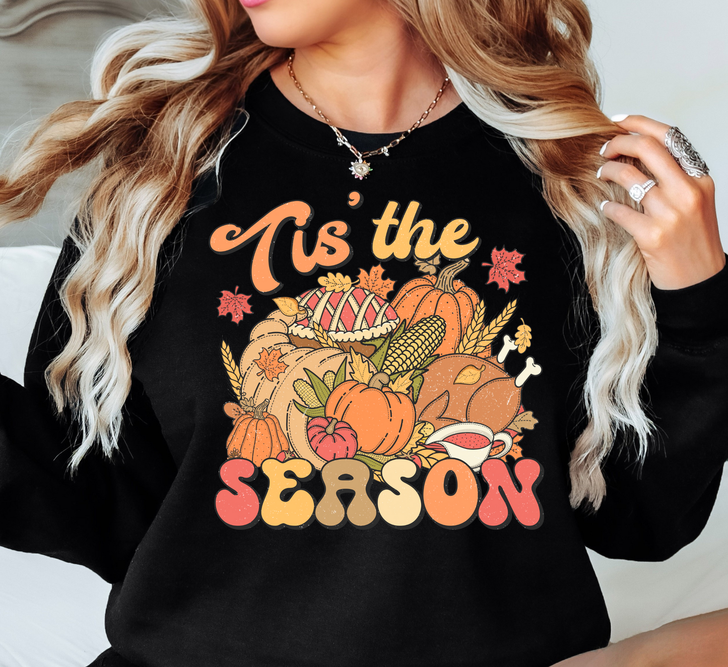 Tis' The Season Thanksgiving Sweatshirt | Harvest Joy Collection | Unique Gifts for Family Friends