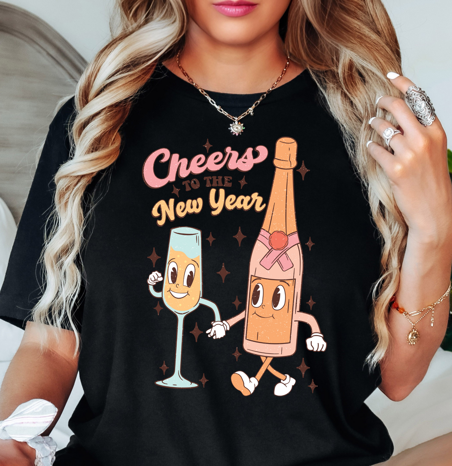 Cheers To The New Year Tee | New Year Magic Collection | Unisex Pre-Shrunk T-Shirt