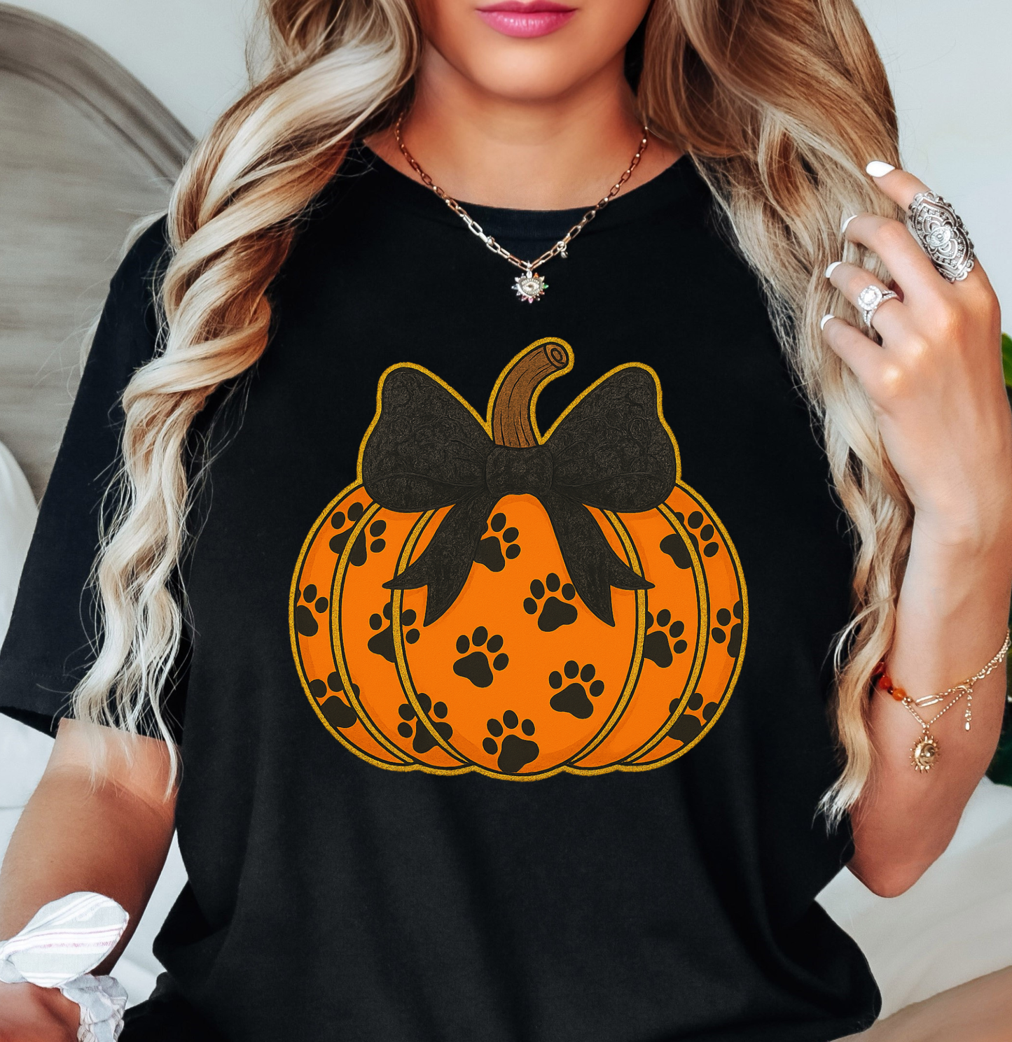 Pumpkin Filled Paws Tee | Pawsitive Vibes Collection | Unisex Pre-Shrunk T-Shirt