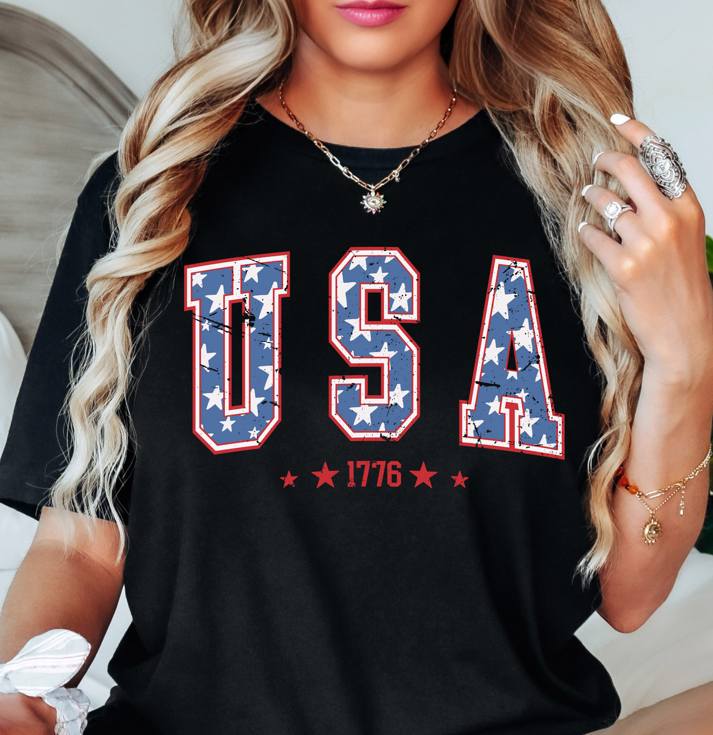 USA 1776 Tee | Stars and Stripes Collection | Unisex Pre-Shrunk T-Shirt