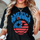 Retro America Smiley Face Tee | Stars and Stripes Collection | Unisex Pre-Shrunk T-Shirt