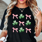 Coquette Bow and Clovers Tee | Feeling Lucky Collection | Unisex Pre-Shrunk T-Shirt