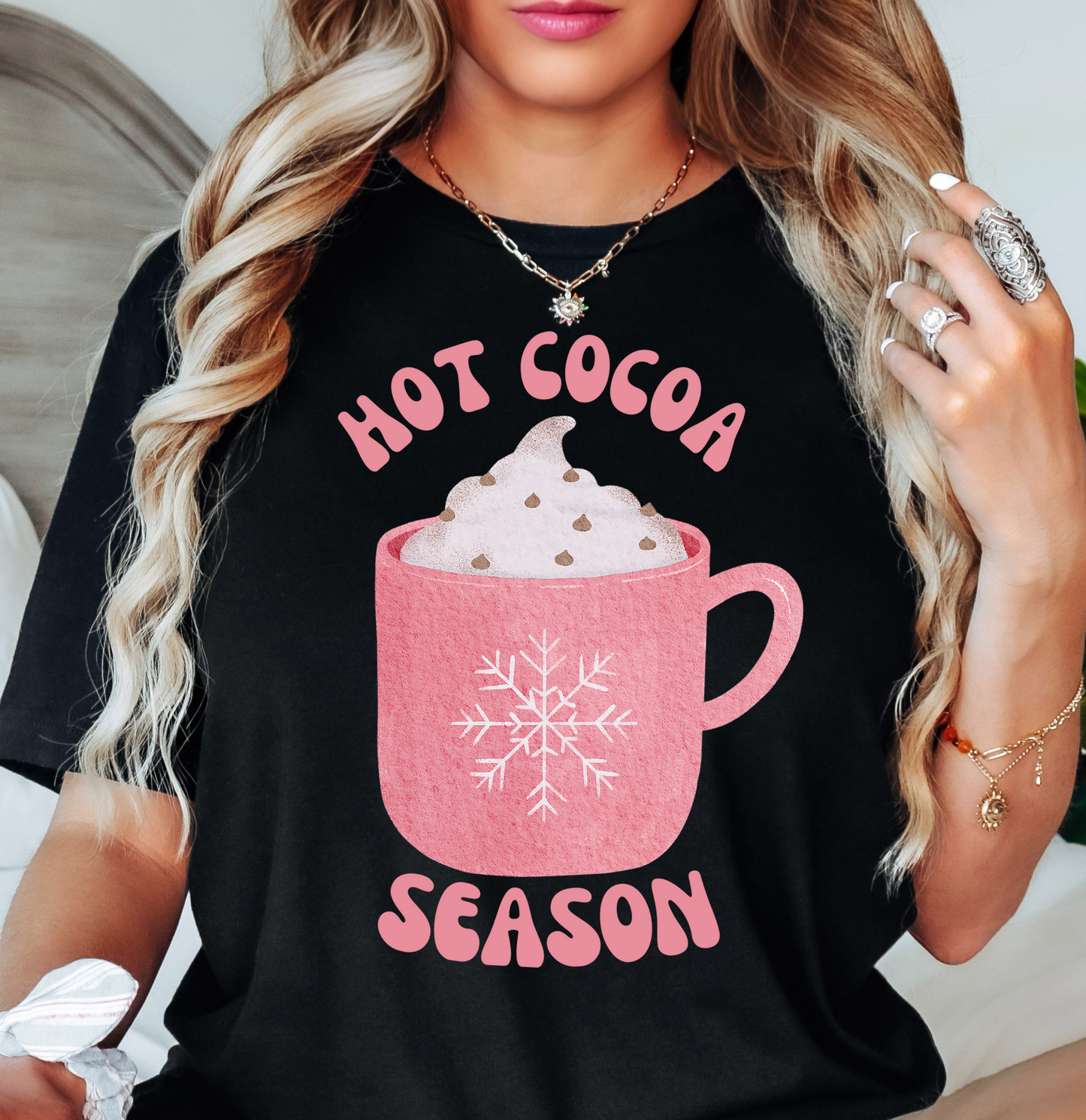 Hot Cocoa Season Tee | Frosty Chic Collection | Unisex Pre-Shrunk T-Shirt