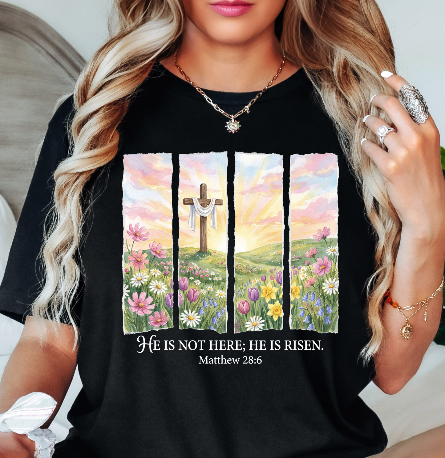 He Is Risen (Matthew) Florals Tee | Walk By Faith Collection | Unisex Pre-Shrunk T-Shirt