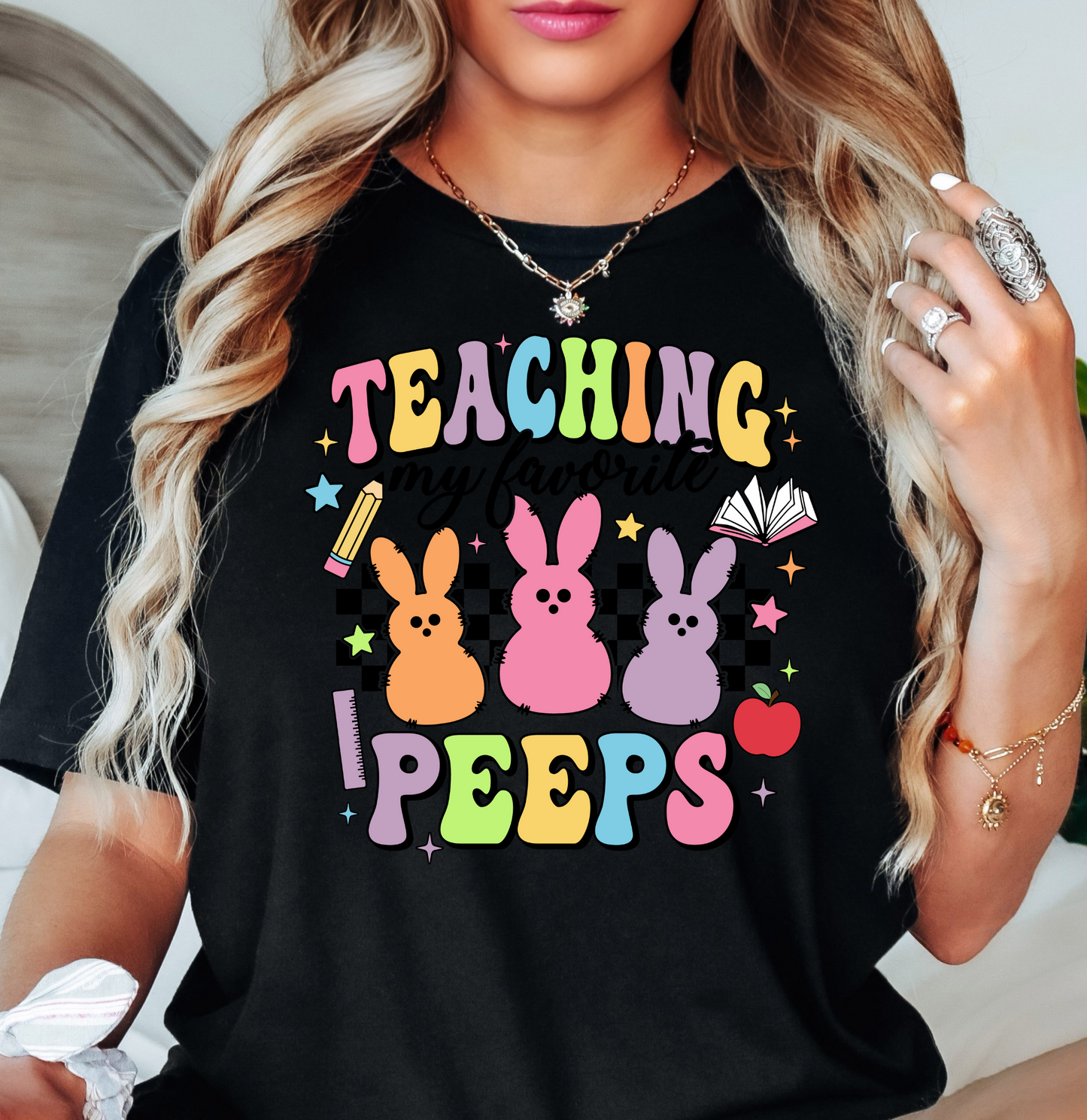 Teaching My Peeps Tee | Hoppin' Into Spring Collection | Unisex Pre-Shrunk T-Shirt
