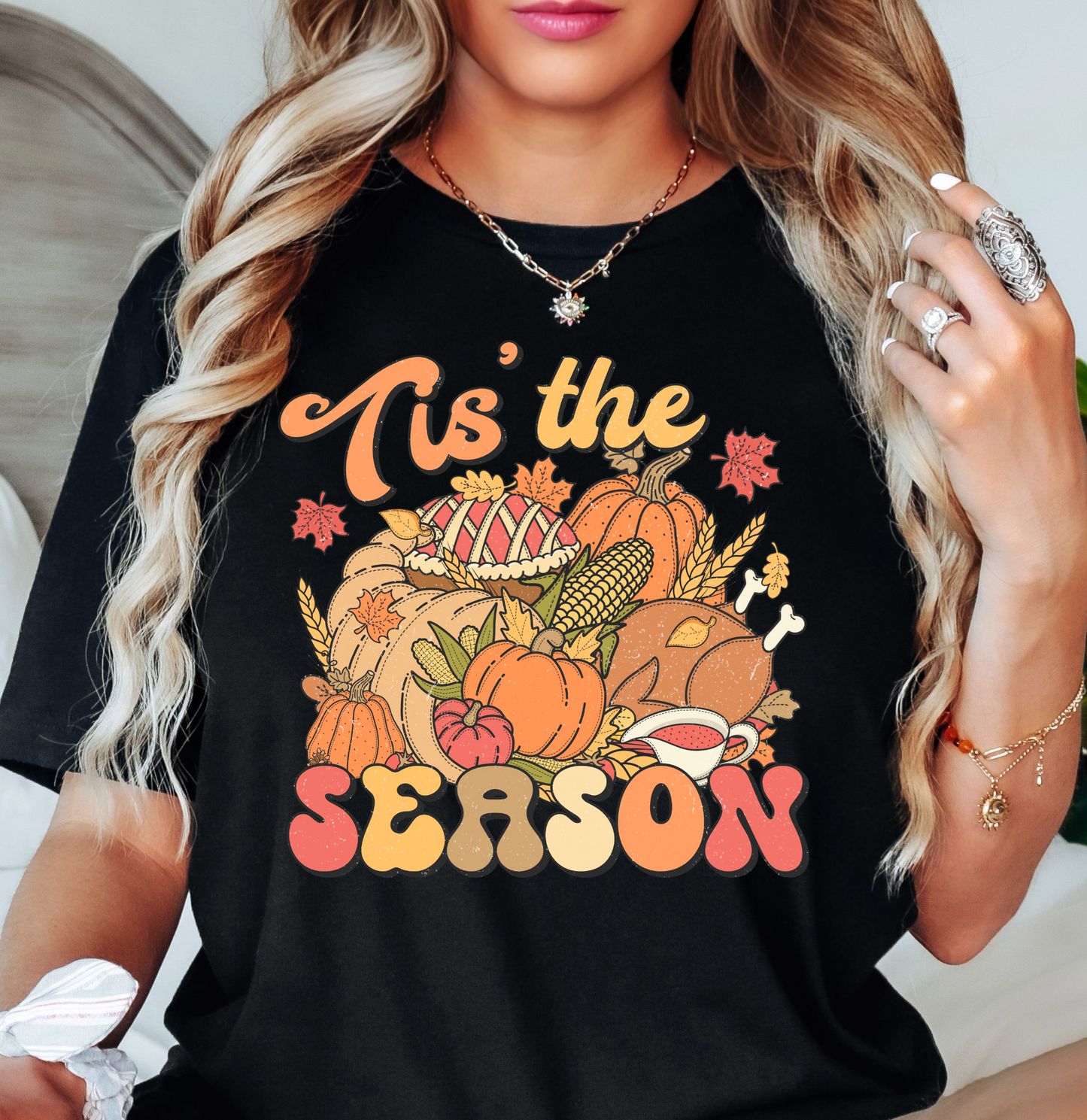 Tis' The Season Thanksgiving Tee | Harvest Joy Collection | Unisex Pre-Shrunk T-Shirt