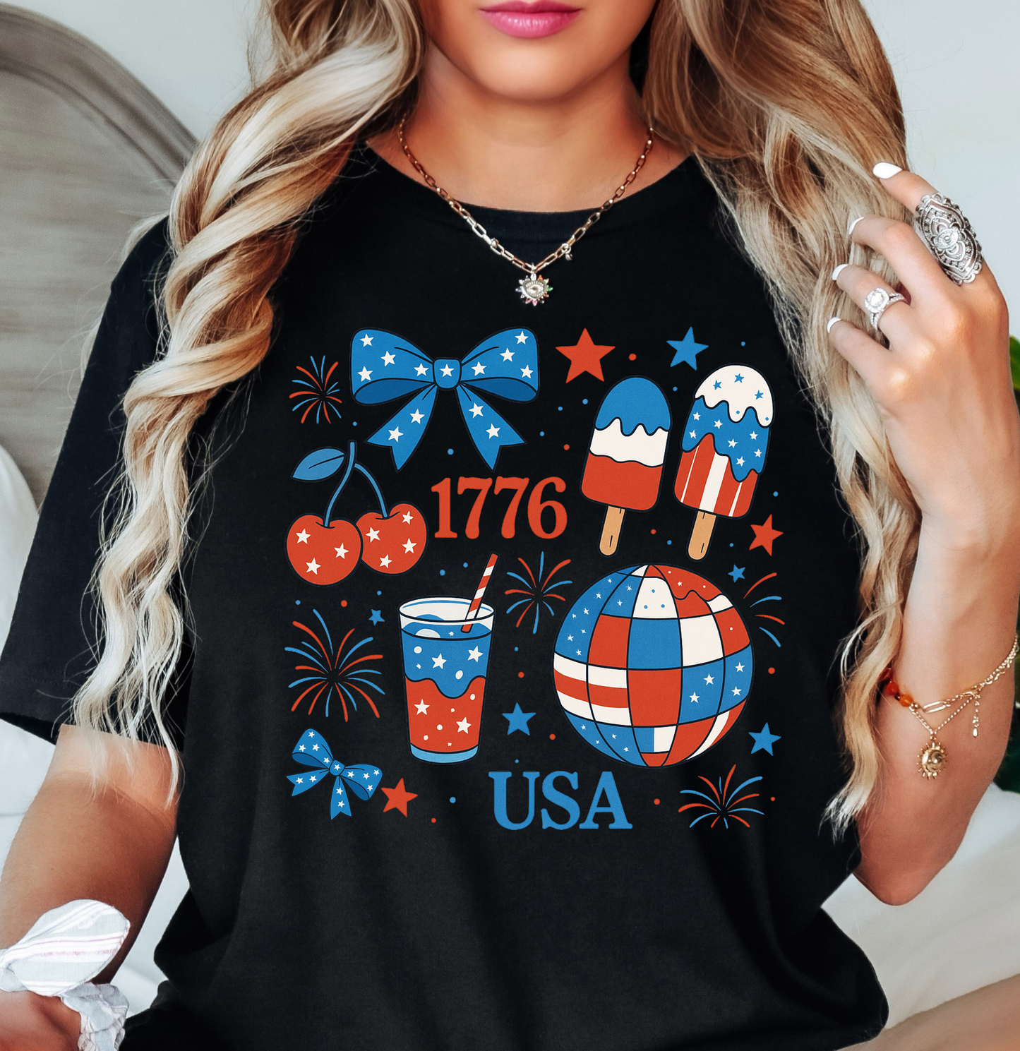 Preppy USA 1776 Tee | Stars and Stripes Collection | Unisex Pre-Shrunk T-Shirt