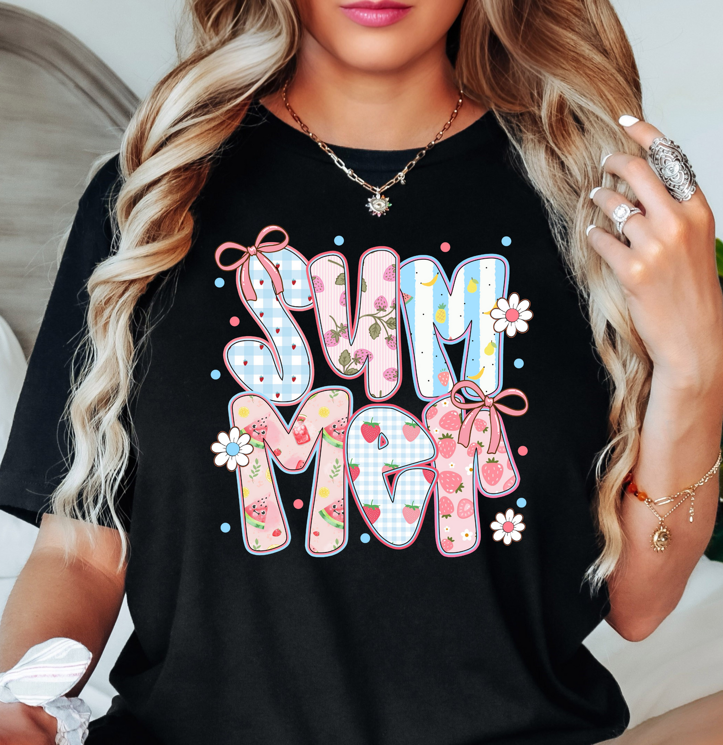 Preppy Summer Bows Tee | Beach Breeze Collection | Unisex Pre-Shrunk T-Shirt
