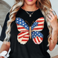 USA Butterfly Tee | Stars and Stripes Collection | Unisex Pre-Shrunk T-Shirt