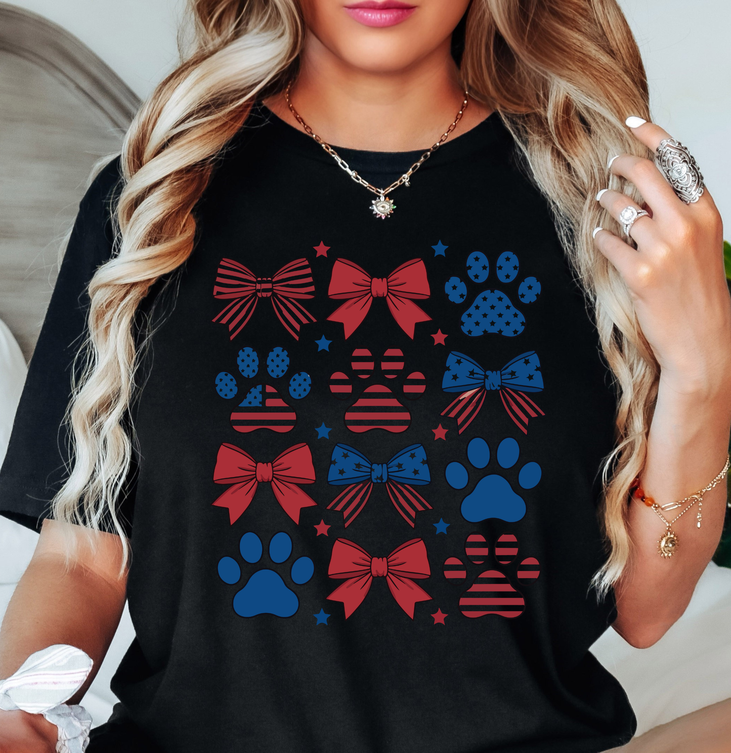USA Paw Prints Tee | Pawsitive Vibes Collection | Unisex Pre-Shrunk T-Shirt