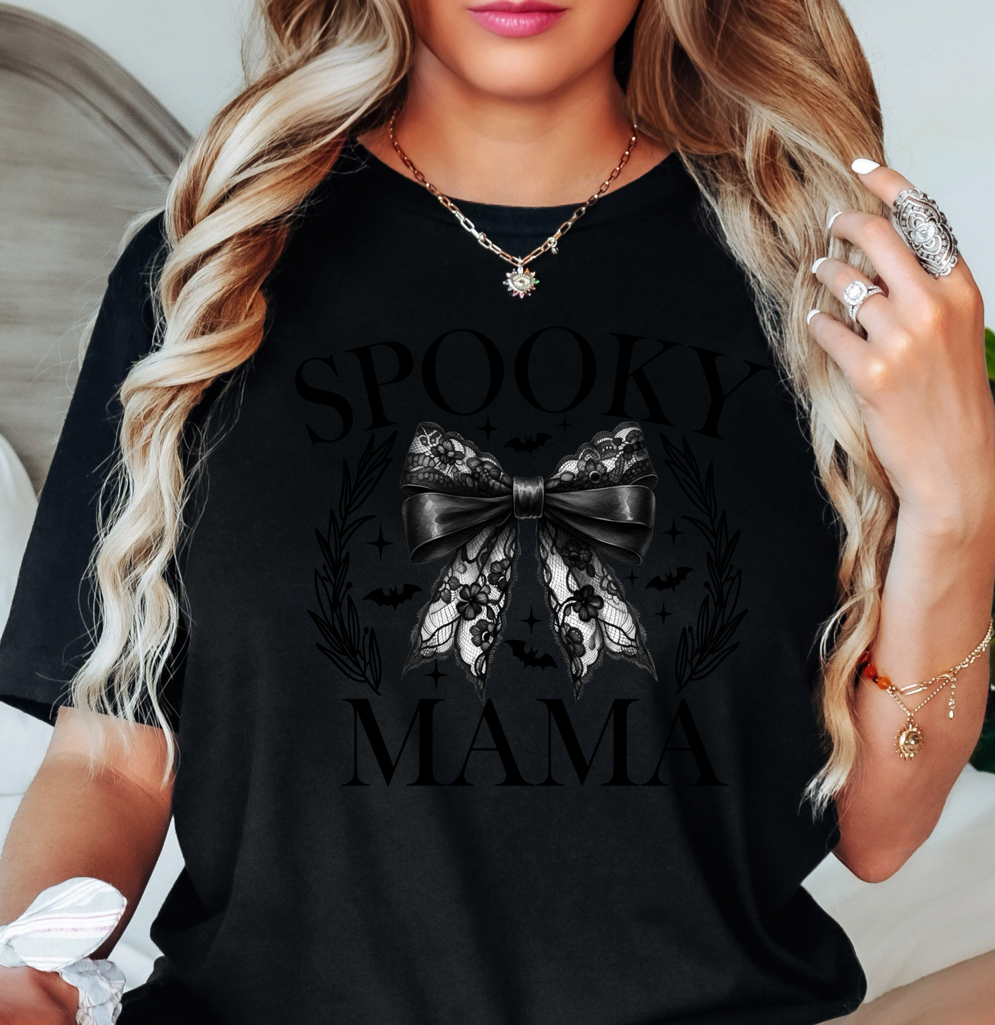 Spooky Coquette Mama Tee | Mama Mode Activated Collection | Unisex Pre-Shrunk T-Shirt